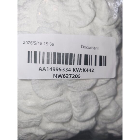 White Textured 2-Piece Set Short Sleeve Crop Top High-Waisted Shorts Stretch 3XL - Picture 7 of 8